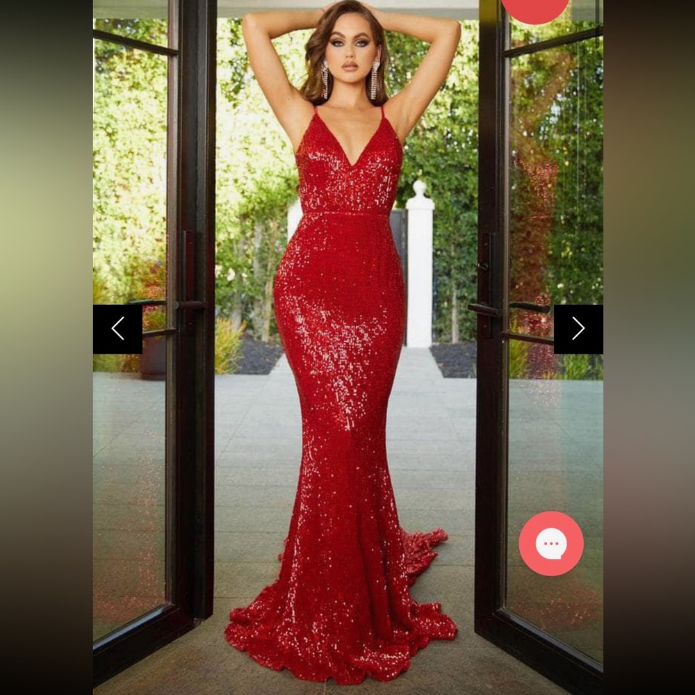 PORTIA AND SCARLET Backless Sequence Gown